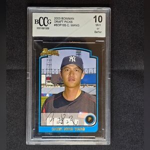 Chien Ming Wang Auto 2003 Bowman Rookie bccg 10
